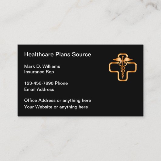 Classy Medical Health Plans Rep Visitenkarte (Vorderseite)