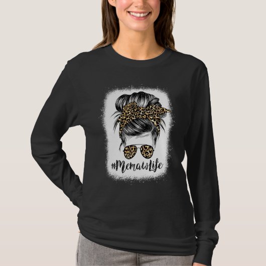 Classy Memaw Life mit Leopard-Muster-Schatten T-Shirt (Vorderseite)