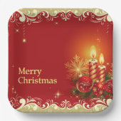 Classy Merry Christmas Paper Plate Pappteller (Vorderseite)
