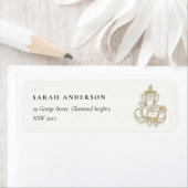 Classy Minimal Gold Ganesh Indian Address (Insitu)