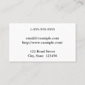 Classy & Minimal Plastic Surgeon Business Card Visitenkarte (Rückseite)
