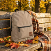 Classy Minimalist Sand Custom Backpack - Simple  Bedruckter Rucksack