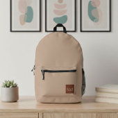 Classy Minimalist Sand Custom Backpack - Simple  Bedruckter Rucksack