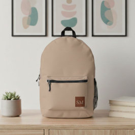 Classy Minimalist Sand Custom Backpack - Simple Bedruckter Rucksack