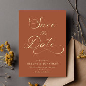 Classy Minimalistisch Terracotta auf dem Monte Tam Save The Date