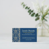 Classy Mittelalterliches Monogramm Gold Midnight B Visitenkarte (Stehend Vorderseite)