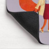 Classy Mod Fox Girl Mousepad (Ecke)