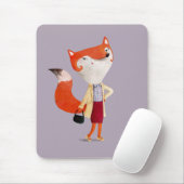 Classy Mod Fox Girl Mousepad (Mit Mouse)