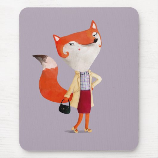 Classy Mod Fox Girl Mousepad (Vorne)