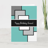 Classy Modern Abstrakt Birthday Karte (Vorderseite)