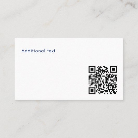 Classy Modern Custom Photo QR Code Blue Gradient Visitenkarte (Rückseite)