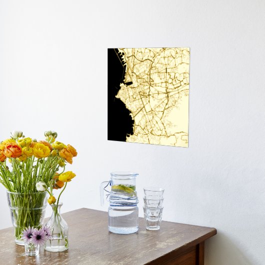 Classy Modern Elegant Gift Map Marseille Frankreic Foliendrucke (Ablage(Küche))