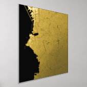 Classy Modern Elegant Gift Map Marseille Frankreic Foliendrucke (Ablage )