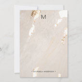 Classy Modern Gold Foil Monogram & Name Stationery Mitteilungskarte (Vorderseite)