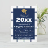 Classy Modern Graduation Party Einladung (Stehend Vorderseite)