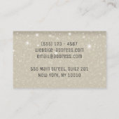 Classy Modern Luxus Sparkle Glitzer Visitenkarte (Rückseite)