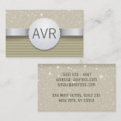 Classy Modern Luxus Sparkle Glitzer Visitenkarte (Vorne/Hinten)
