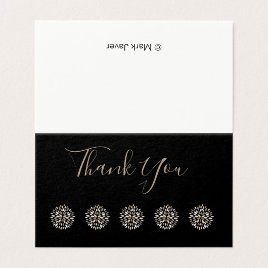 Classy Modern Mini Vielen Dank Karten (Außenseite Aufgefaltet)