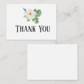 Classy modern minimalist Floral Enclosure Card Begleitkarte (Vorne/Hinten)