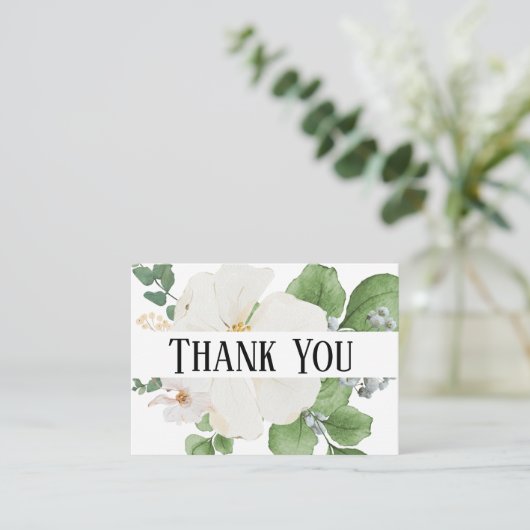 Classy modern minimalist Floral Enclosure Card Begleitkarte (Stehend Vorderseite)