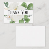 Classy modern minimalist Floral Enclosure Card Begleitkarte (Vorne/Hinten)