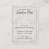 Classy Modern Minimalist Jewelry Display Card Visitenkarte (Rückseite)