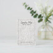 Classy Modern Minimalist Jewelry Display Card Visitenkarte (Stehend Vorderseite)