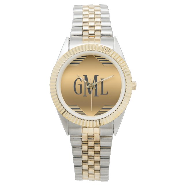 Classy Monogram Armbanduhr (Vorderseite)