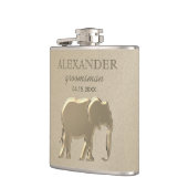 Classy Monogram Gold Trauzeugen Flachmann (Links)