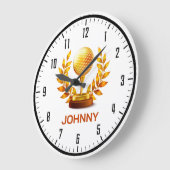 Classy Monogram | Golf Sport Geschenke Große Wanduhr (Winkel)