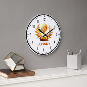Classy Monogram   Golf Sport Geschenke Große Wanduhr