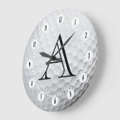 Classy Monogram | Golf Sport Geschenke Große Wanduhr (Winkel)