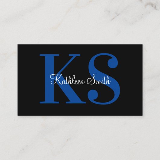 Classy Monogram Insurance Broker Visitenkarte (Vorderseite)