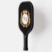 Classy Monogram Kings Crown Theme Pickleball Schläger (Links)