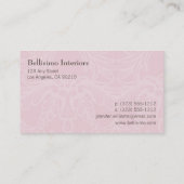 Classy Monogram Pink Business Card Visitenkarte (Rückseite)