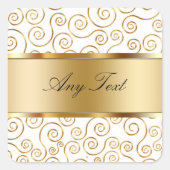Classy Monogram Sticker Labels (Vorderseite)