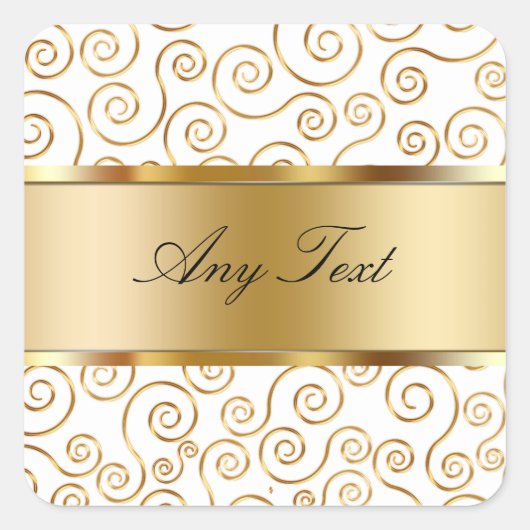 Classy Monogram Sticker Labels (Vorderseite)