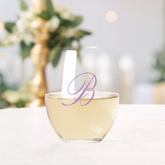 Classy Monogram Weinglas Ohne Stiel (Insitu (Hochzeit))