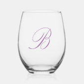 Classy Monogram Weinglas Ohne Stiel (Vorderseite)