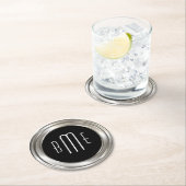 Classy Monogramm Budget Runder Pappuntersetzer (Vor Ort)