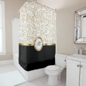 Classy Monogramm Duschvorhang (Beispiel)