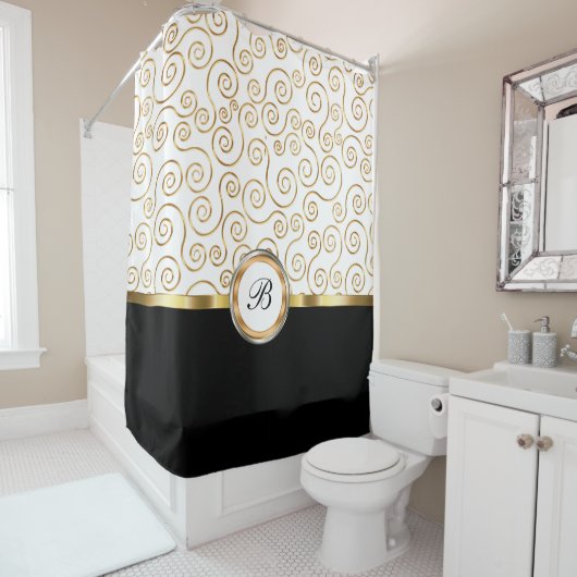 Classy Monogramm Duschvorhang (Beispiel)