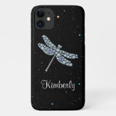 Classy Monogramm Natur Bling Rhinestone Case-Mate iPhone Hülle (Rückseite)