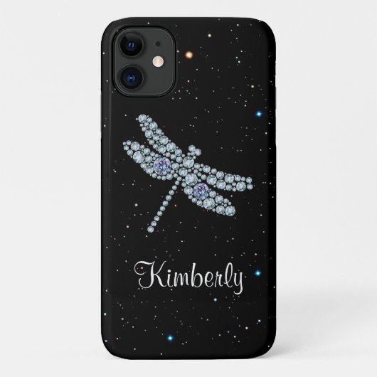 Classy Monogramm Natur Bling Rhinestone Case-Mate iPhone Hülle (Rückseite)