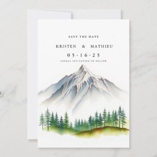 Classy Mountain Save The Date (Vorderseite)