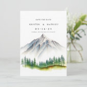 Classy Mountain Save The Date (Stehend Vorderseite)