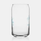 Classy Mr and Mrs wedding personalized azure blue Dosenglas (Links)