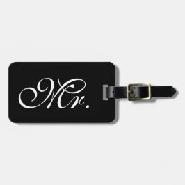 Classy Mr. Black Luggage Tag Gepäckanhänger