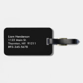 Classy Mr. Black Luggage Tag Gepäckanhänger (Rückseite horizontal)
