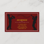 Classy Music Store Gold Silhouetten Visitenkarte (Rückseite)